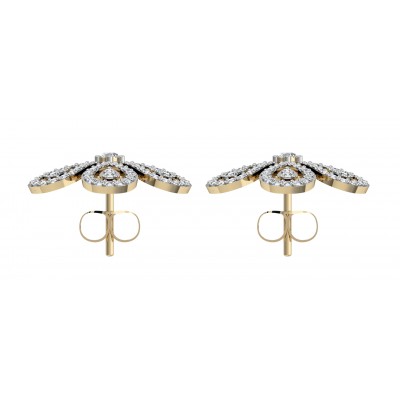 Intricate designer diamond Ear clips